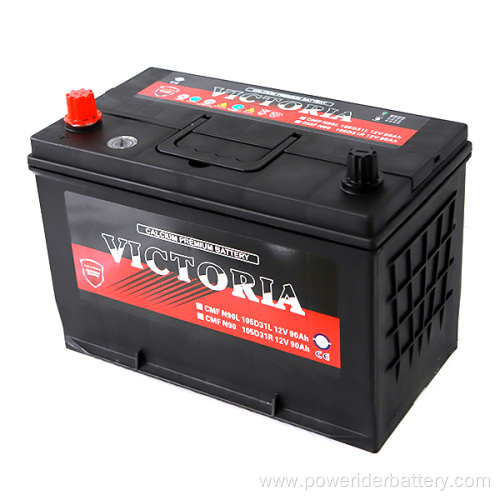 12v 90ah 105D31L mf lead-acid car starting battery